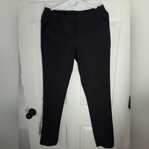 Standard Fit Black Straight-Leg Golf Pants